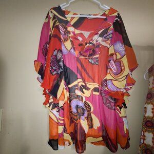 Effortless Style by citiknits WOMENS COLORFULL TOP SIZE LARGE